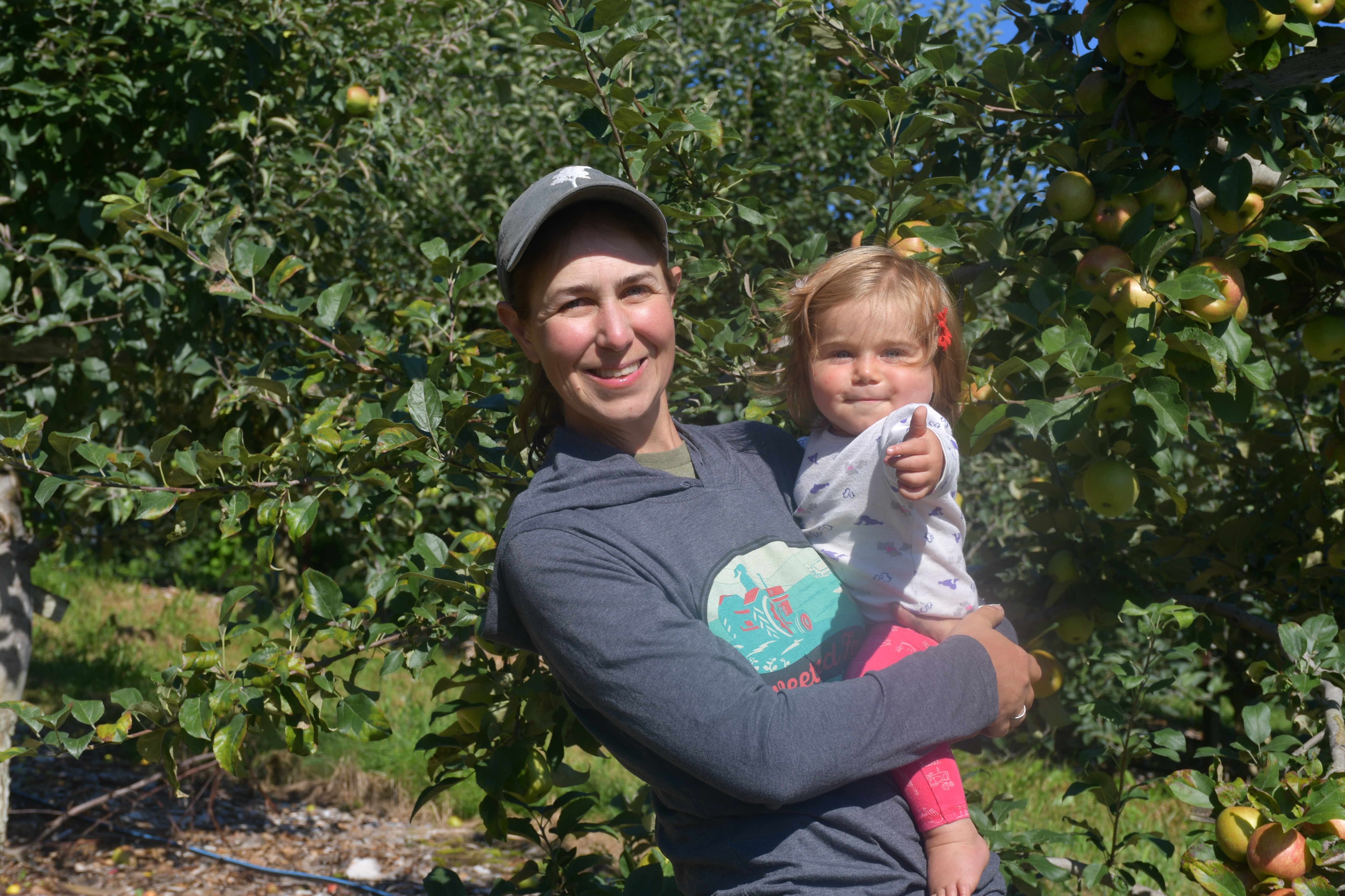 Norah Lake daughter Fern in conserved orchard