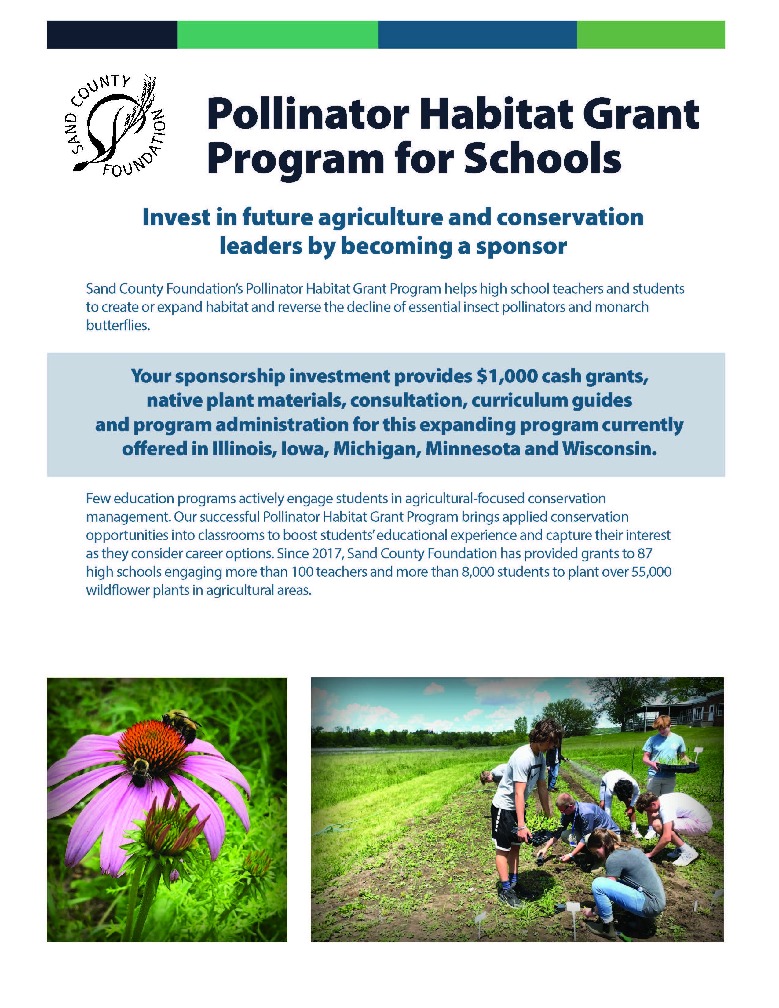 Pollinator Grant Sponsorship Flyer 2023 Page 1