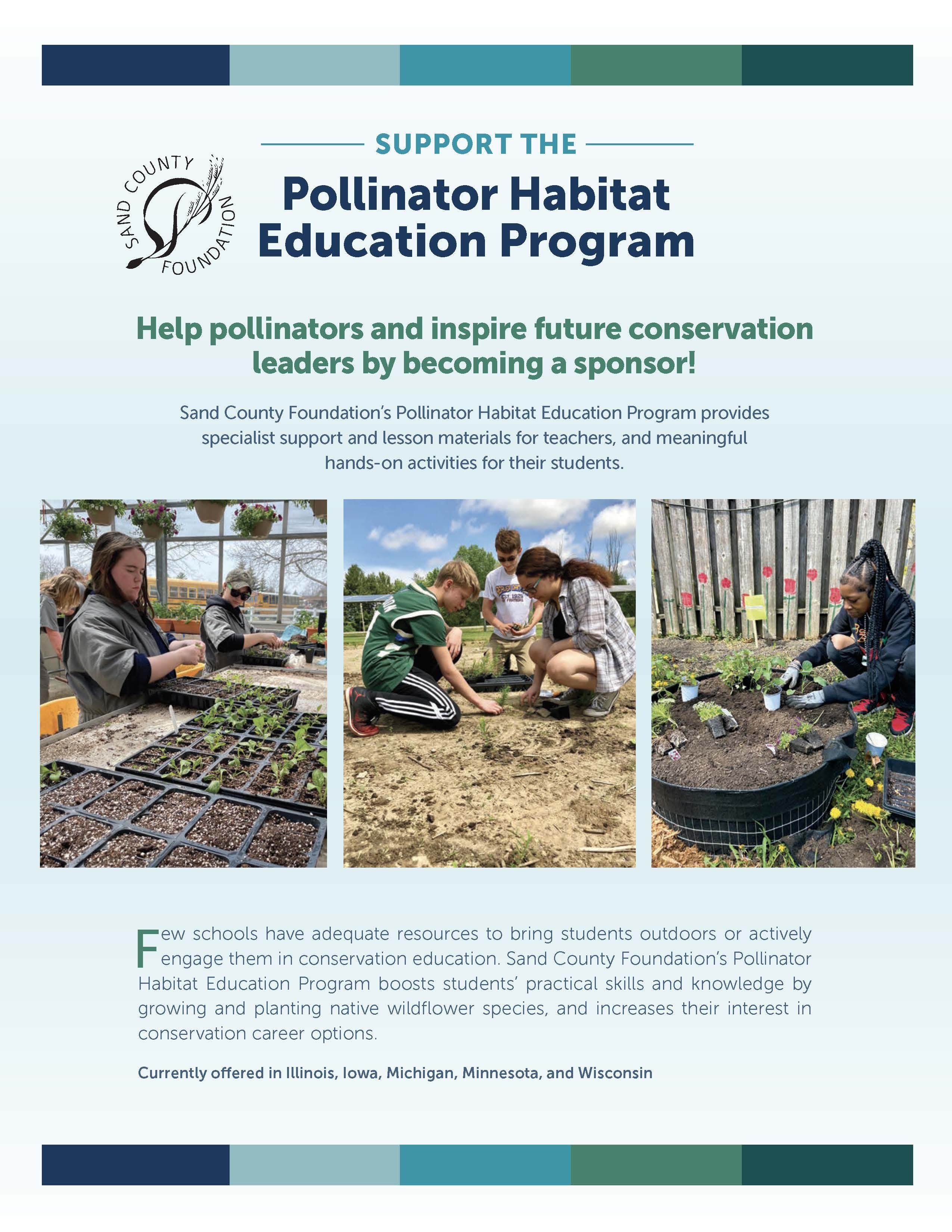 Pollinator Hab Ed Program Sponsorship flyer web Page 1