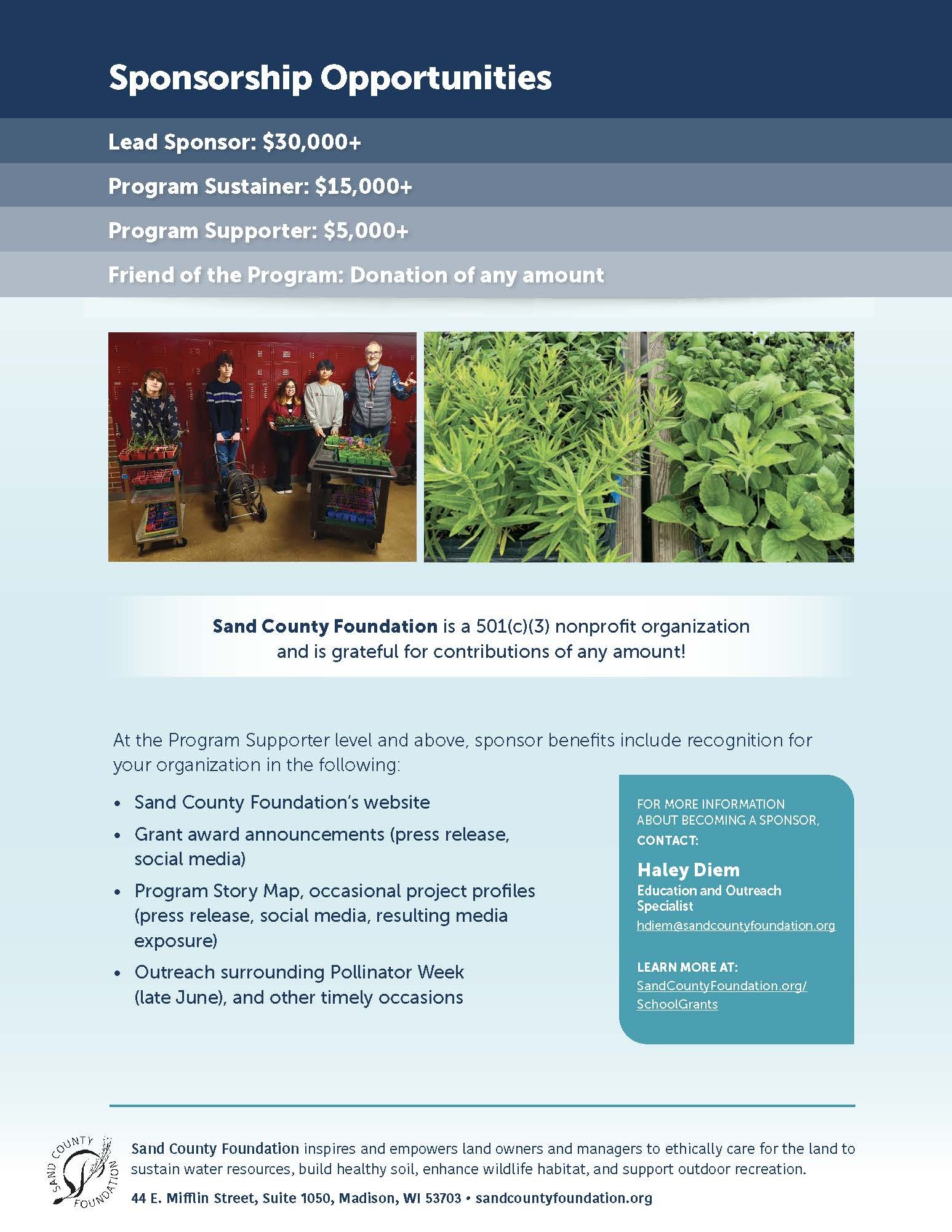 Pollinator Hab Ed Program Sponsorship flyer web Page 2